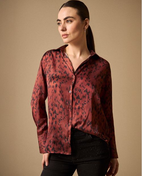 Camisa Animal Print Terracota