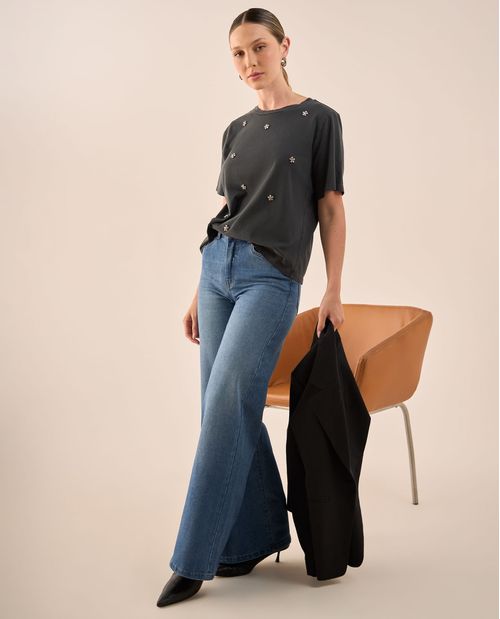 Jean Wide Leg Azul Rivera Medio