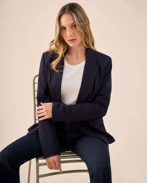 Blazer Azul Oscuro con Forro Interior