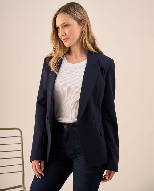 Blazer Azul Oscuro con Forro Interior