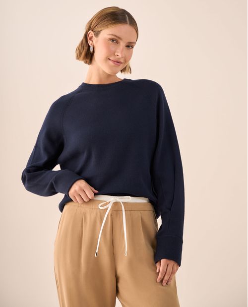Suéter Oversized Azul Marino