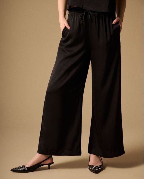 Pantalón Wide Leg con Cordón Ajustable