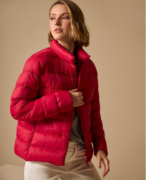 Chaqueta Puffer Roja Acolchada Premium