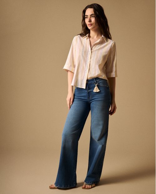 Jean Flared Azul con Silueta Retro