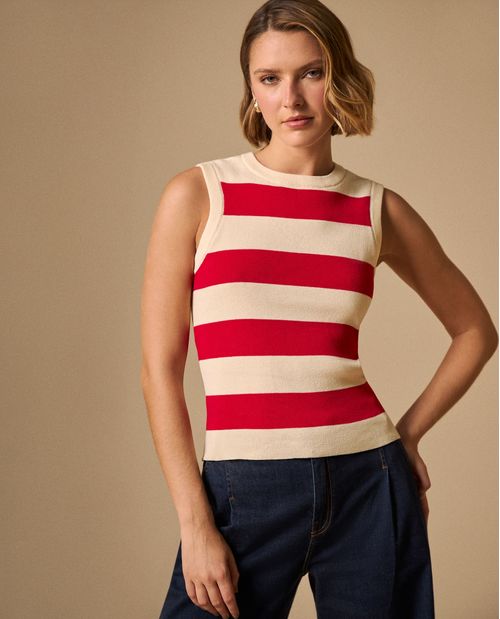 Camiseta Rayas Sin Mangas