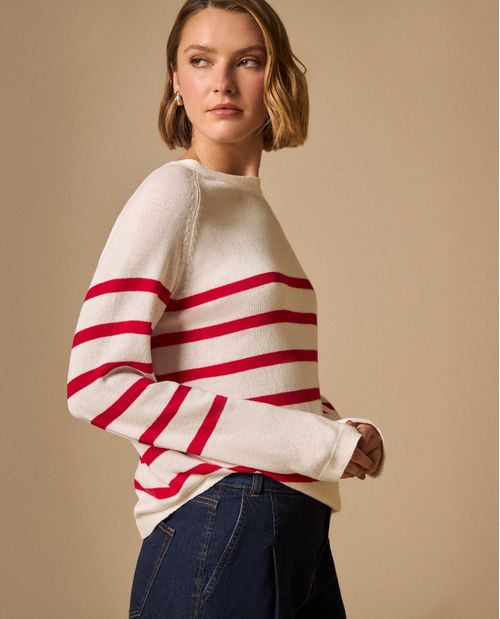 Suéter Tejido Rayas Azul Navegante