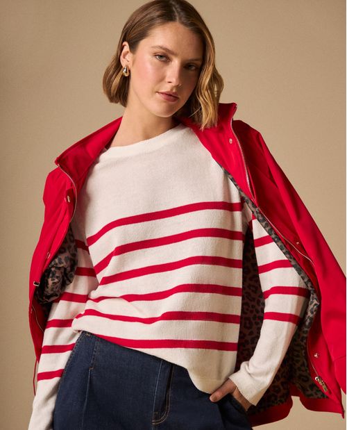 Suéter Tejido Rayas Azul Navegante