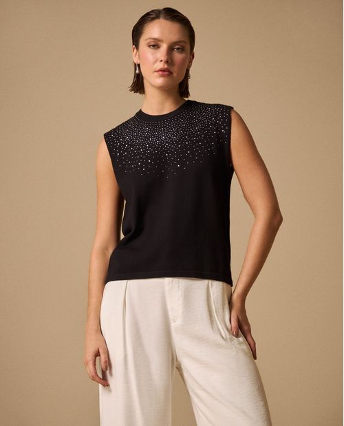 Camiseta con Detalles Brillantes