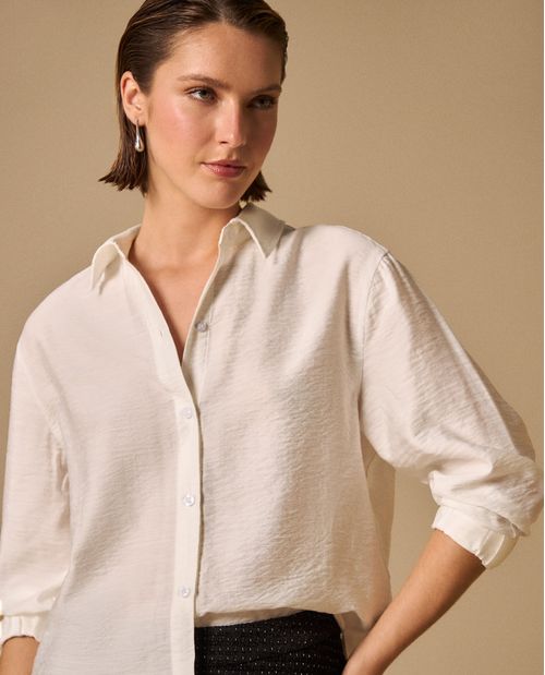 Camisa Blanca Clásica con Caída Premium