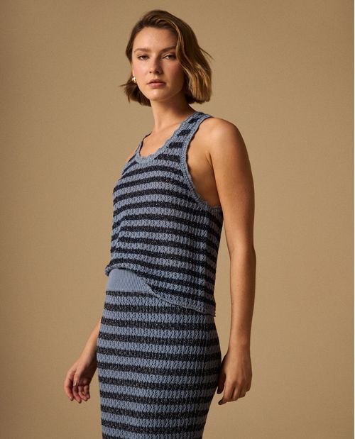 Camiseta Rayas con Detalles Metalizados