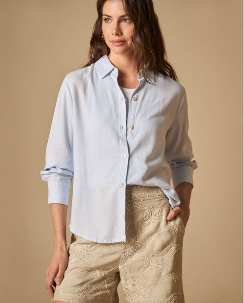 Camisa oversized manga larga para mujer