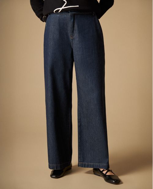 Jean Wide Leg Tiro Alto para Mujer