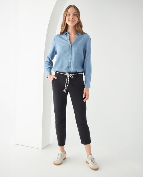 Pantalón con bota recta para mujer